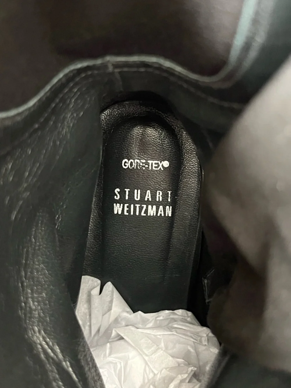 Stuart Weitzman Downpour Goretex Waterproof Mid Calf Boots Black Size Women 8.5 - Picture 10 of 10